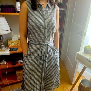Cotton dress.  With pockets.  Open back.  Super cute